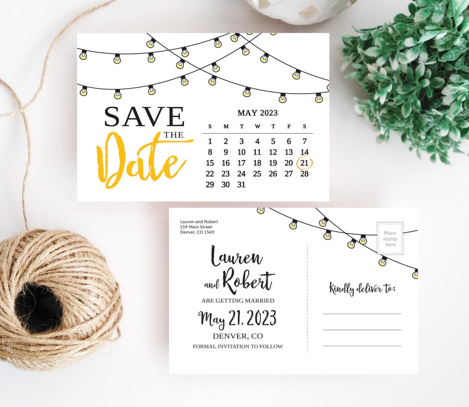 Scu Calendar 2023 Save The Date Postcards Printed Wedding Save The Dates | Etsy Australia