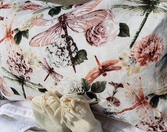 Dream Sleep pillow, dragonfly cotton print, aromatherapy,relaxation , travel size pillow,herbal,lavender