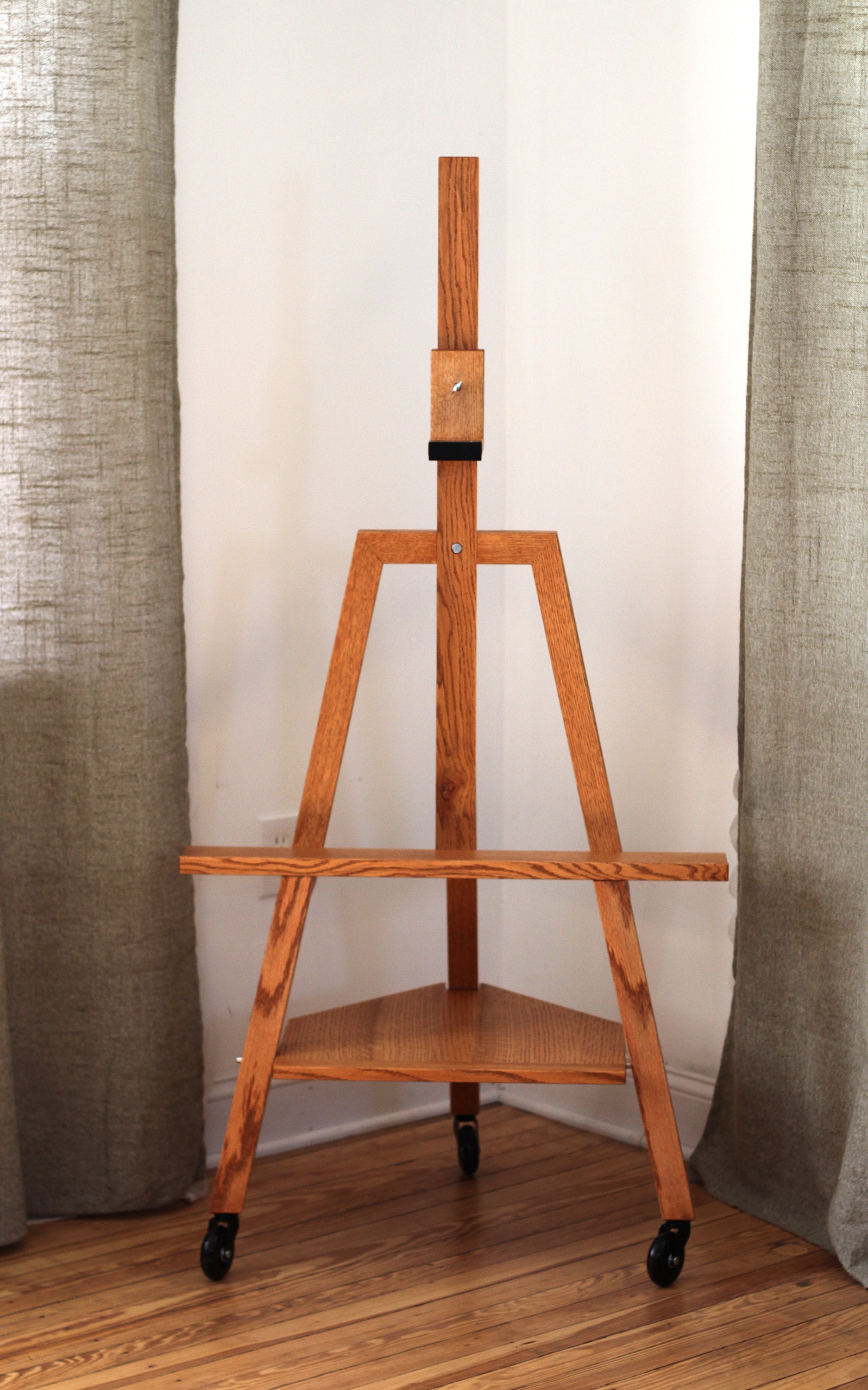 Wood Easel Stand Wood Floor Easel With Adjustable Shelf Wedding