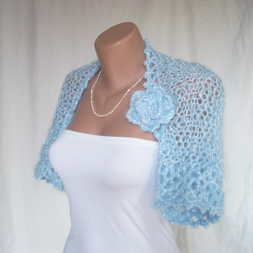 light blue bolero jacket