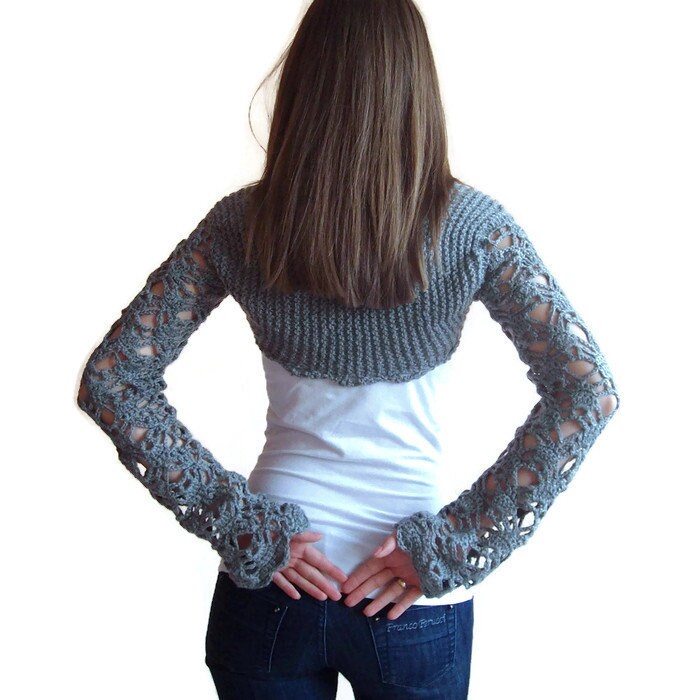 gray bolero jacket