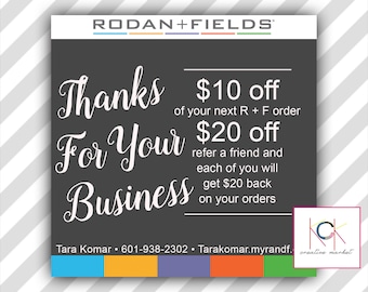 rodan and fields gift certificates promotion network etsy