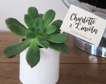 25 Let Love Grow Succulent Favor Tags, Wedding Favor tags