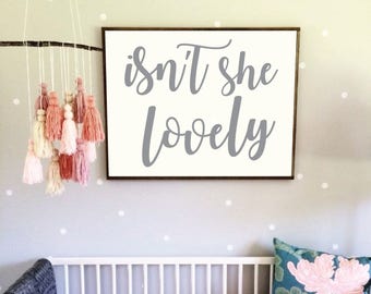 Printable Nursery Art - Isn't She Lovely - Three Sizes for One Price - Baby Girl Nursery - Girl Nursery Print