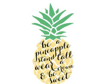 Be A Pineapple Pineapple Print Pineapple Decor Chalkboard | Etsy