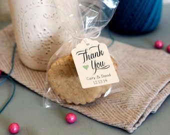 Set of 25 Thank You Tag, Customizable Thank You Tag, Chic Modern Tag, Shower Tag, Favor Label, Dessert Tag