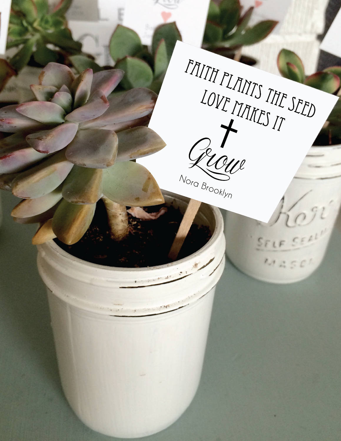 Set of 25 Faith Plants the Seed Love Makes It Grow Succulent Etsy Canada