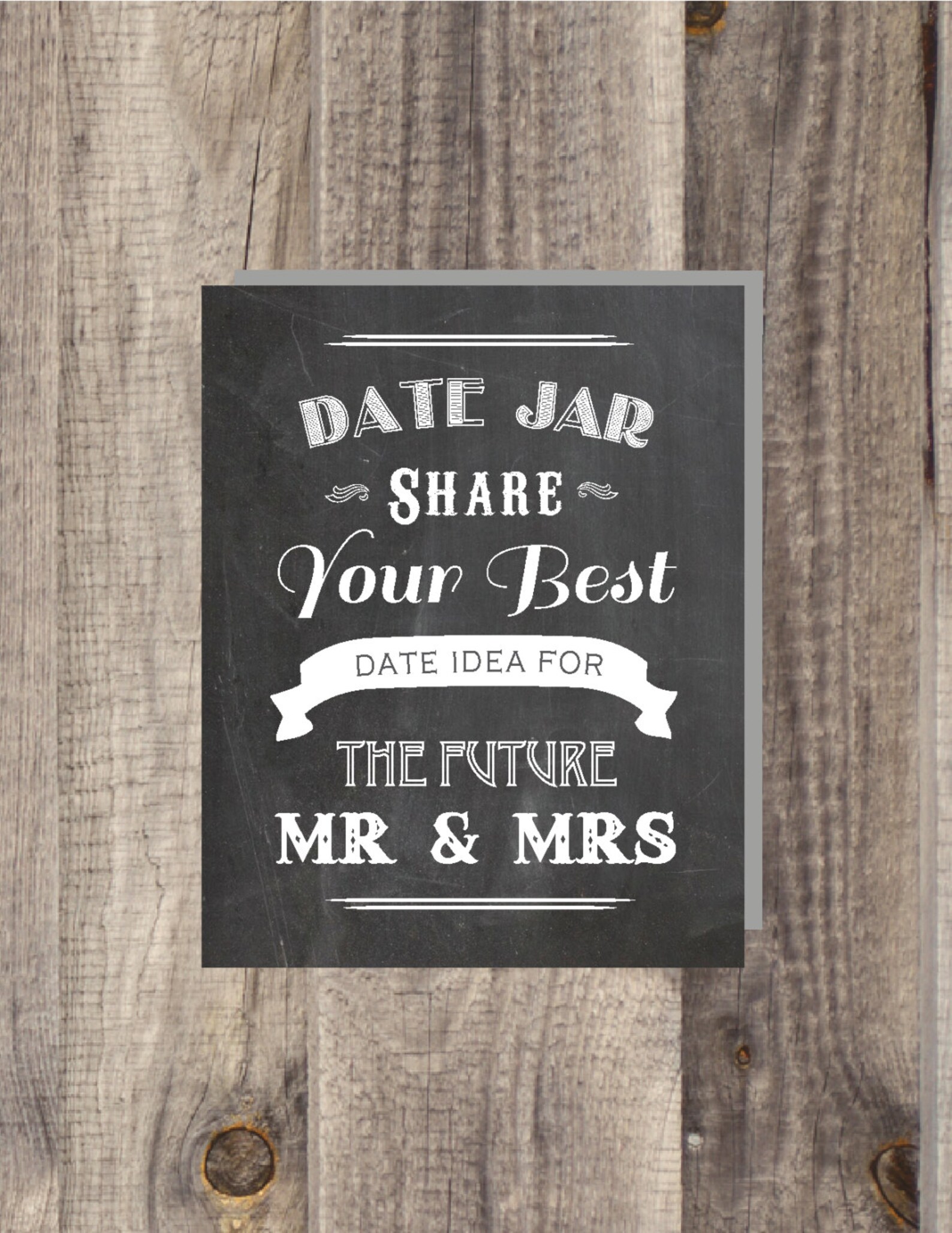 Instant Download Chalkboard Date Night Jar Share Your Best Etsy