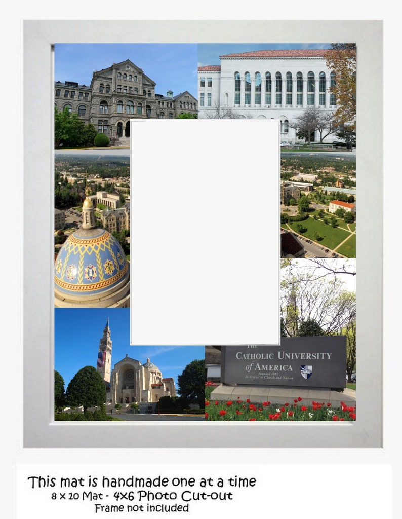 Photo Mat Personalized Gift Unique Picture Frame Catholic University of America Graduation Gift School