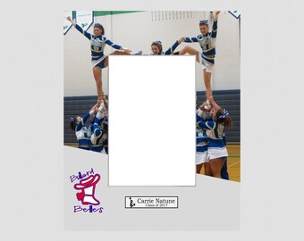 Personalized Cheerleader Photo Mat, Graduation Gift, 8x10