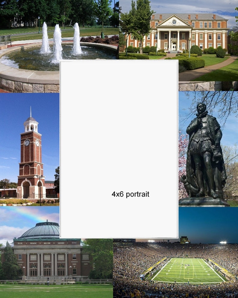 Custom University Picture Frame Photo Mat Unique Gift School Etsy