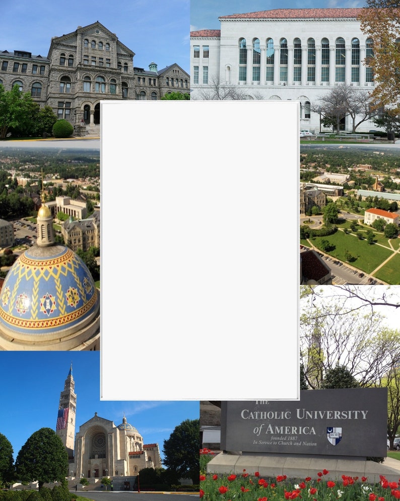 Photo Mat Personalized Gift Unique Picture Frame Catholic University of America Graduation Gift School