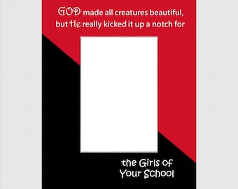 Personalized College Graduation Picture Frame Mat, School Colors