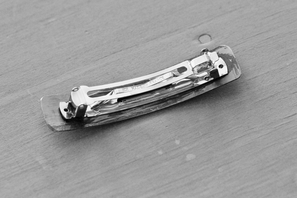 French Barrette Large Sterling Silver Floral DAISY Etsy