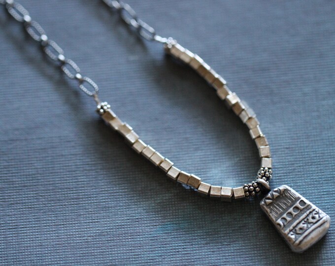 Silver Beaded Necklace Thai Silver Silver Jewelry Hill Etsy