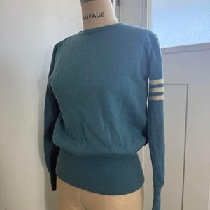 1950s Blue Knit Sweater