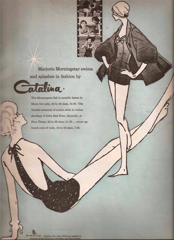 1950s Black Lace Illusion Swimsuit