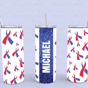Personalized Congenital Heart Defect Awareness Tumbler -  20 oz Skinny Tumbler - Personalized with a Heart Warrior&#39;s Name - FREE Shipping