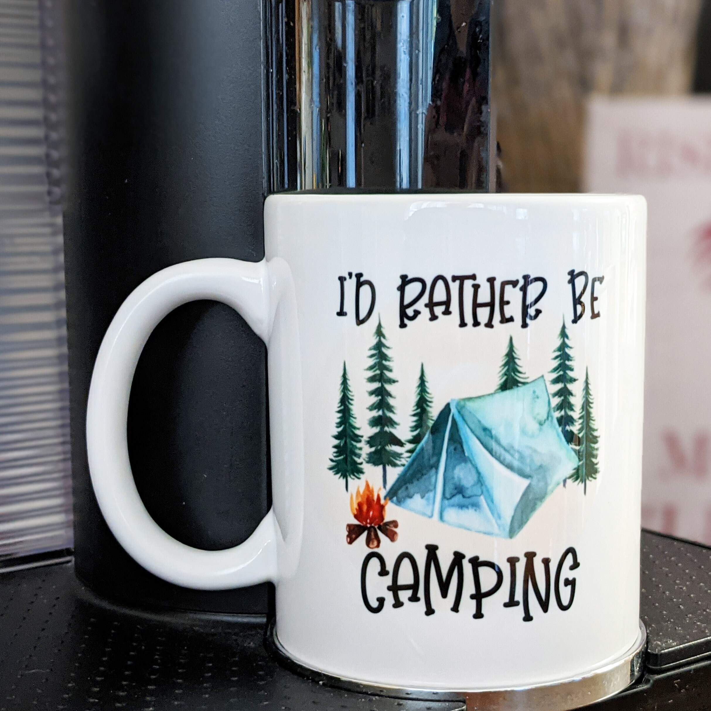 I'd Rather Be Camping 11oz Mug Ceramic Coffee Mug Etsy