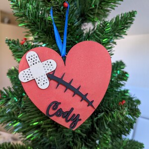 Personalized CHD Awareness Heart Warrior Ornament - Mended Heart - Congenital Heart Defect Ornament with Name - FREE SHIPPING