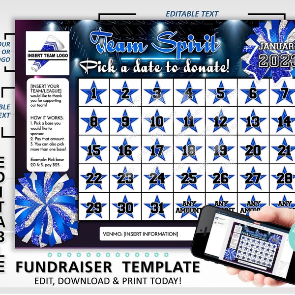 Cheer Fundraiser Template Etsy Cheer Fundraiser Template Etsy