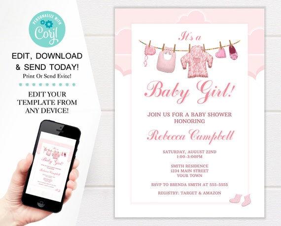 Buy Baby Shower Invitation Online in India - Etsy