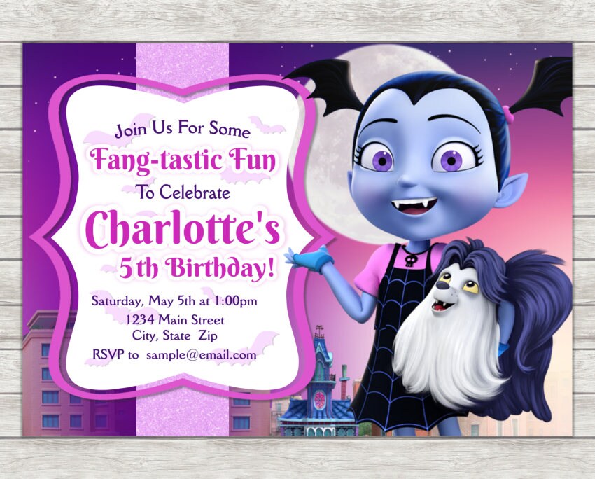 Vampirina Birthday Invitation Vampirina Invite Digital