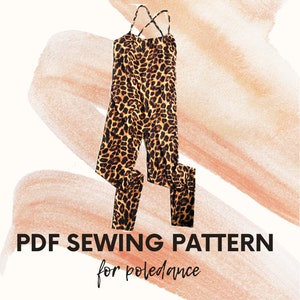 Size XS-XL, Catsuit Sewing Pattern, Leotards Pattern, Bodysuit Pattern PDF, Poledance Outfits, Pole Wear Pattern, Exotic Dance Wear,