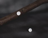 LUNA earrings - recycled silver stud earrings - minimalist earrings