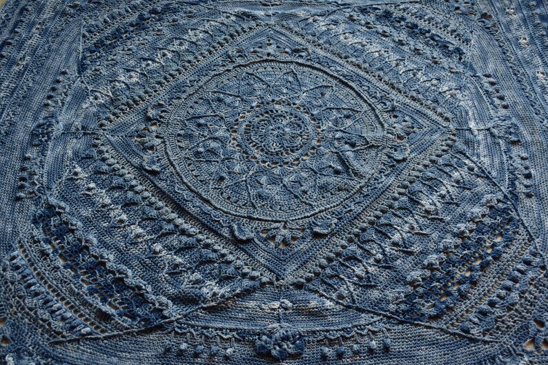 Sophie's Universe Blanket Handdyed Indigo Etsy