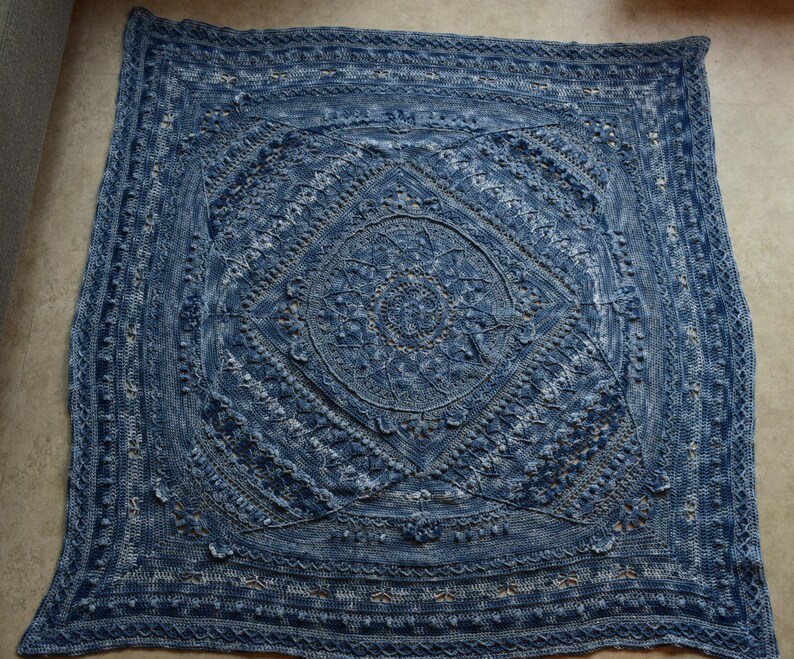 Sophie's Universe Blanket Handdyed Indigo Etsy