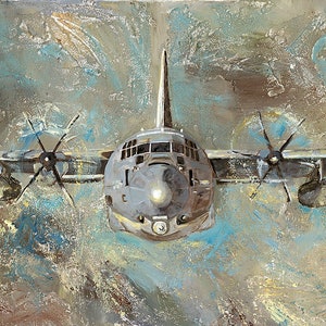 HC-130J - Giclée Print (canvas stretched or unframed), Aircraft Art by Tif Sheppard
