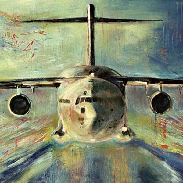 C-17 Giclée Print (canvas stretched or unframed), Aircraft Art by Tif Sheppard