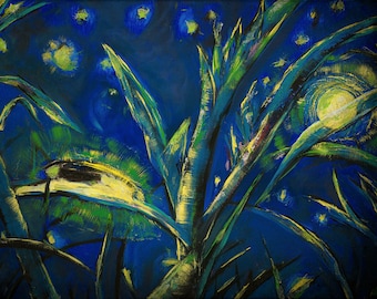 Lightning Bugs - Giclée Print (canvas stretched or unframed) by Tif Sheppard