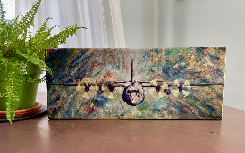 C-130H Giclée Print canvas stretched or unframed, Aircraft Art by Tif Sheppard image 1