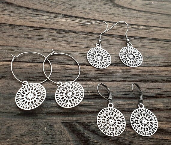 Stainless steel dangle earrings hotsell