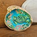 Hand-Painted Shell with Sea Turtle, Seashell Artwork, Green Turtle, Turtle Lover Gift, Shell Decor, Clam Shell Art, Small Gift, Sally Crisp