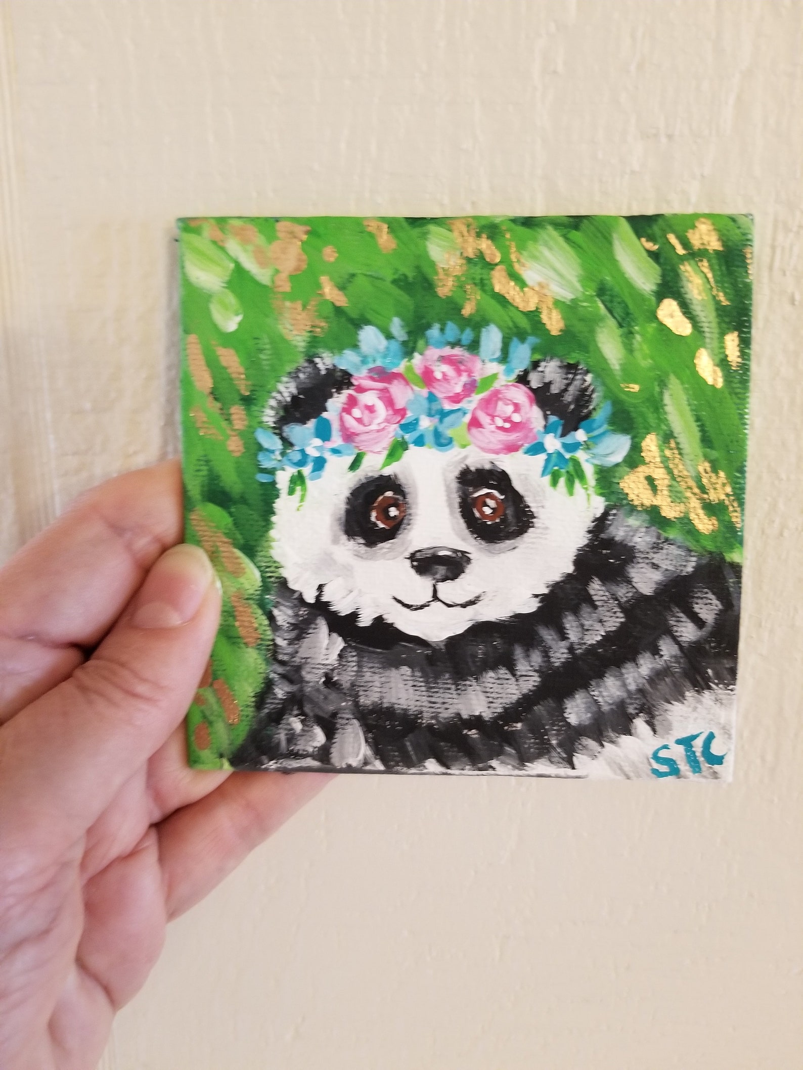 Original Art Panda Bear Painting Artwork Original Panda | Etsy