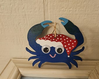 Crab Christmas Tree Ornament – Coastal Holiday Decor