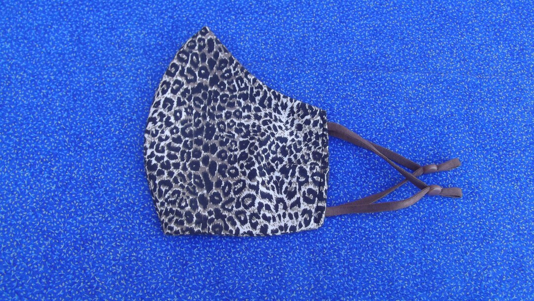 Animal Print Mask in Three Layers of Pure Cotton W/free Etsy UK