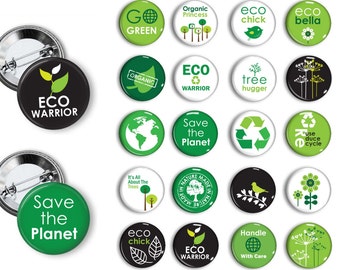 Climate Change Pins Eco Friendly Buttons  Tree Huger Pins Protest Pins 1.25 inch pinback buttons pins badges magnets