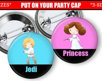 Gender Reveal Pins Jedi or Princess Party Favors Gender Reveal Buttons Gender Reveal Ideas Party Game Shower Game Team Pins