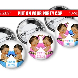 Gender Reveal Pins Boxing Pink or Blue Gender Reveal Party Favors Boxing Gender Reveal Buttons Team Both Gender Reveal Ideas