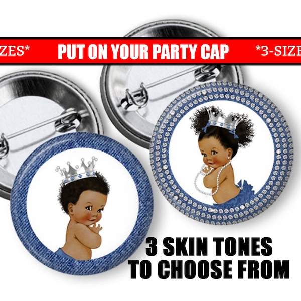 Denim or Diamonds Gender Reveal Pins Gender Reveal Party Favors 1.25, 1.75, or 2.25 inch pinback buttons Team Buttons Jeans or Jewels