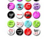 Barre Exercise Workout Pin Back Button Party Favors 1.25 inch Buttons, Pins, Badges