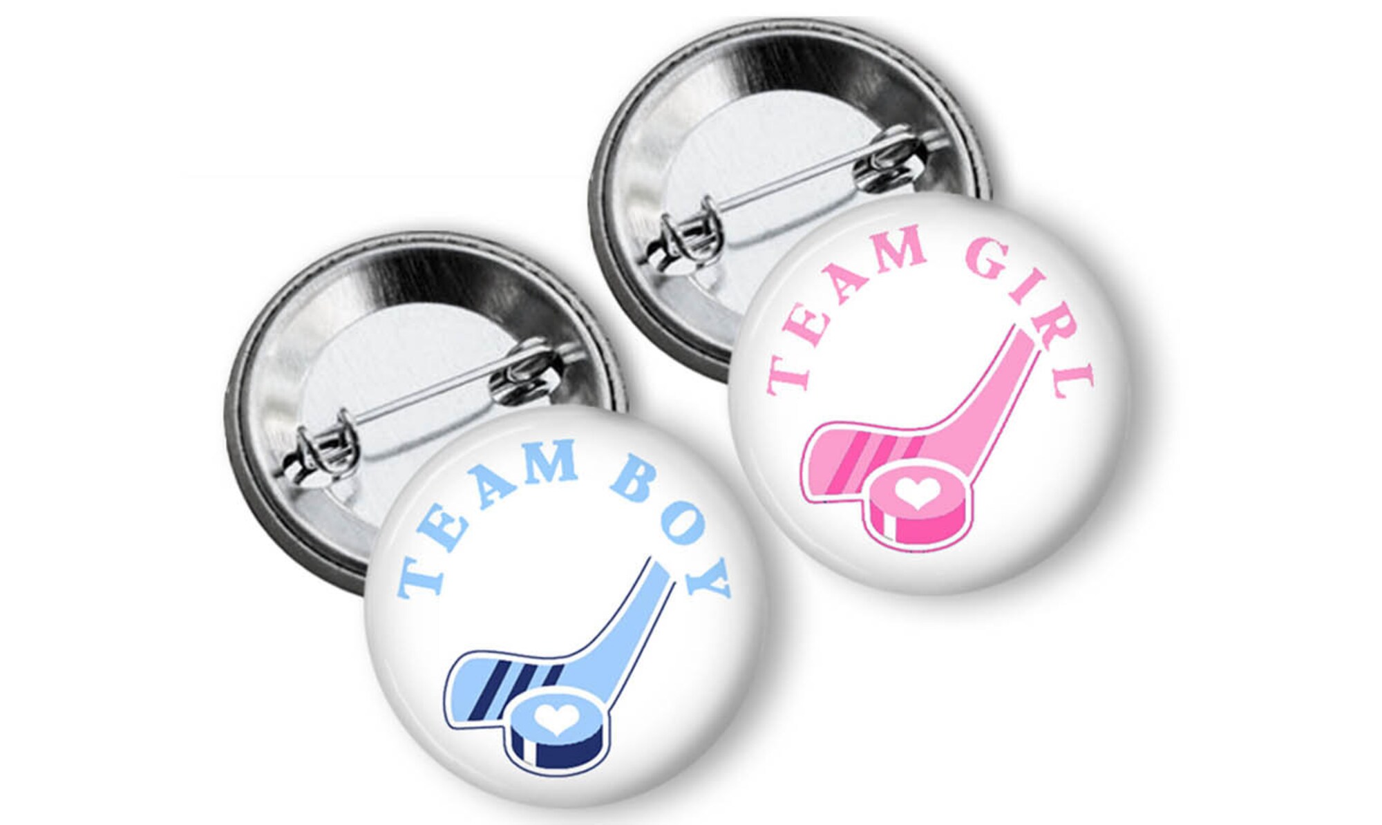 Gender Reveal Pins Pink Or Blue Hockey Gender Reveal Party Favors