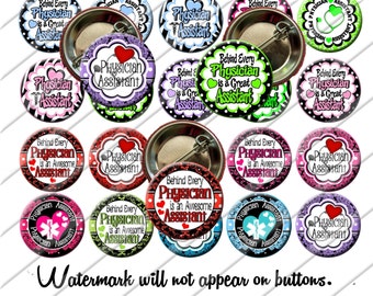 Physician Assistant Pins pinback button set 1.25 inch Gift Healthcare Gift  pins buttons badges magnets