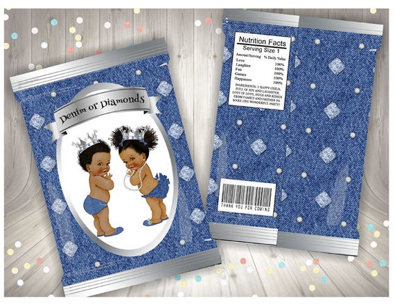 Denim Or Diamonds Gender Reveal Party Favor Decorations Etsy