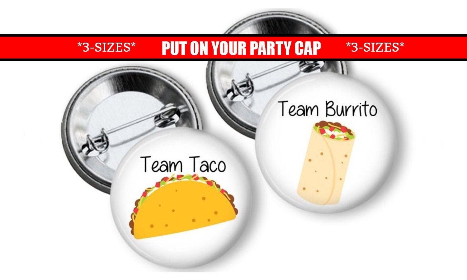 Team Taco Team Burrito Gender Reveal Party Favors Gender - Etsy Singapore