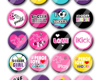 Soccer Team Party Favors Sport Theme  Pin Back Button Party Favors  1.25 inch Buttons